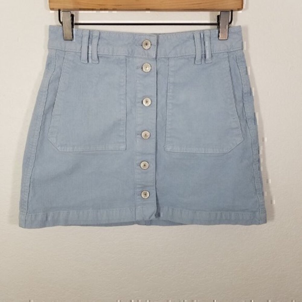 American Eagle  Corduroy Button Up Mini Skirt Size 2